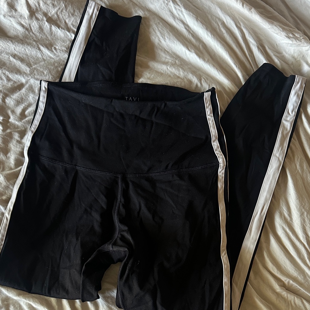 Tavisculpt High Waisted 7/8 Stripe Leggings
